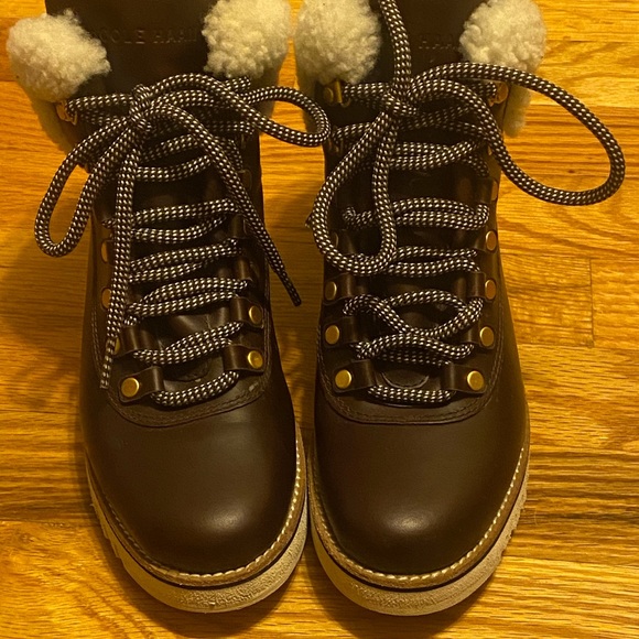 Cole Haan Zero Grand Explorer W6 Brown Leather Waterproof Boots -EUC - Picture 10 of 15